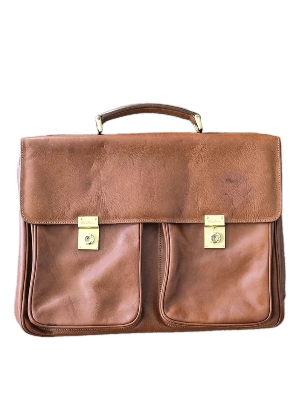 Vintage Brooks Brothers Italian Leather Briefcase.